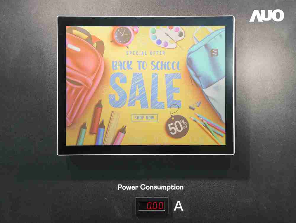 菠菜论坛展示胆固醇液晶超低耗能户外全彩显示器，，，ChLC（胆固醇液晶）以双稳态技术使静态显示零功耗，，具省电、、、高彩度、、、环保的特性，，，，还整合软硬件系统解决方案，，，，可透过单一云端平台管理